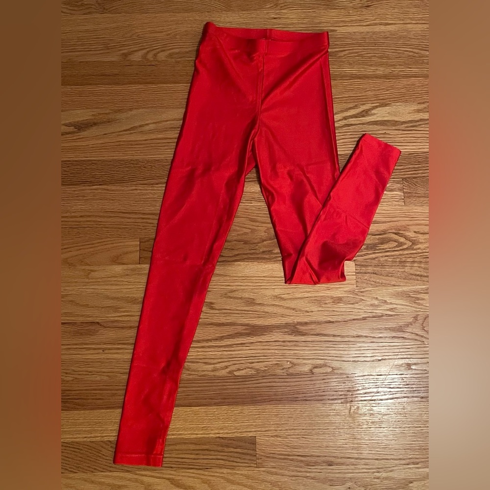 American Apparel Women's Nylon High Waist Legging Red Sz M